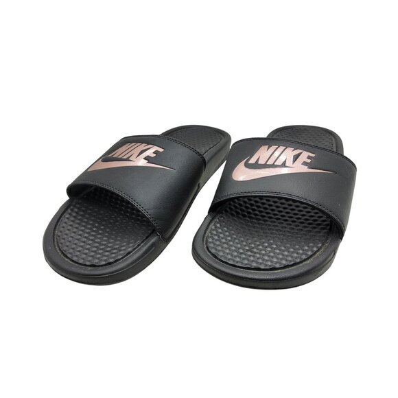 Nike Oiginals Womens Benassi Blush Color Slide On Sandals - Picture 2 of 6